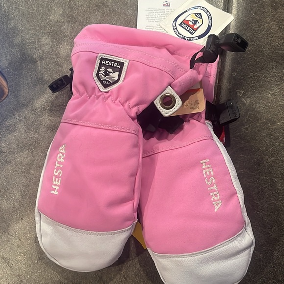 Hestra Leather heli ski jr mitt - Picture 3 of 3